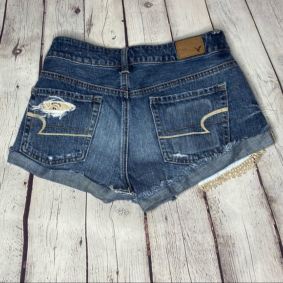 AMERICAN EAGLE Distressed Jean Shorts - Picture 2 of 7